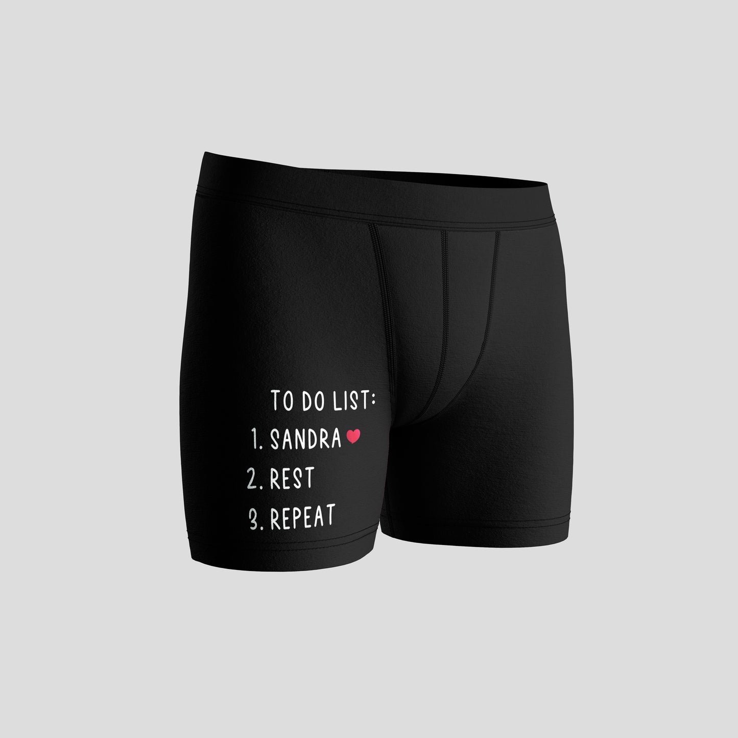 Personalised To-Do List Boxers – Funny Custom Underwear for Him | Valentine’s Day Gift for Boyfriend or Husband