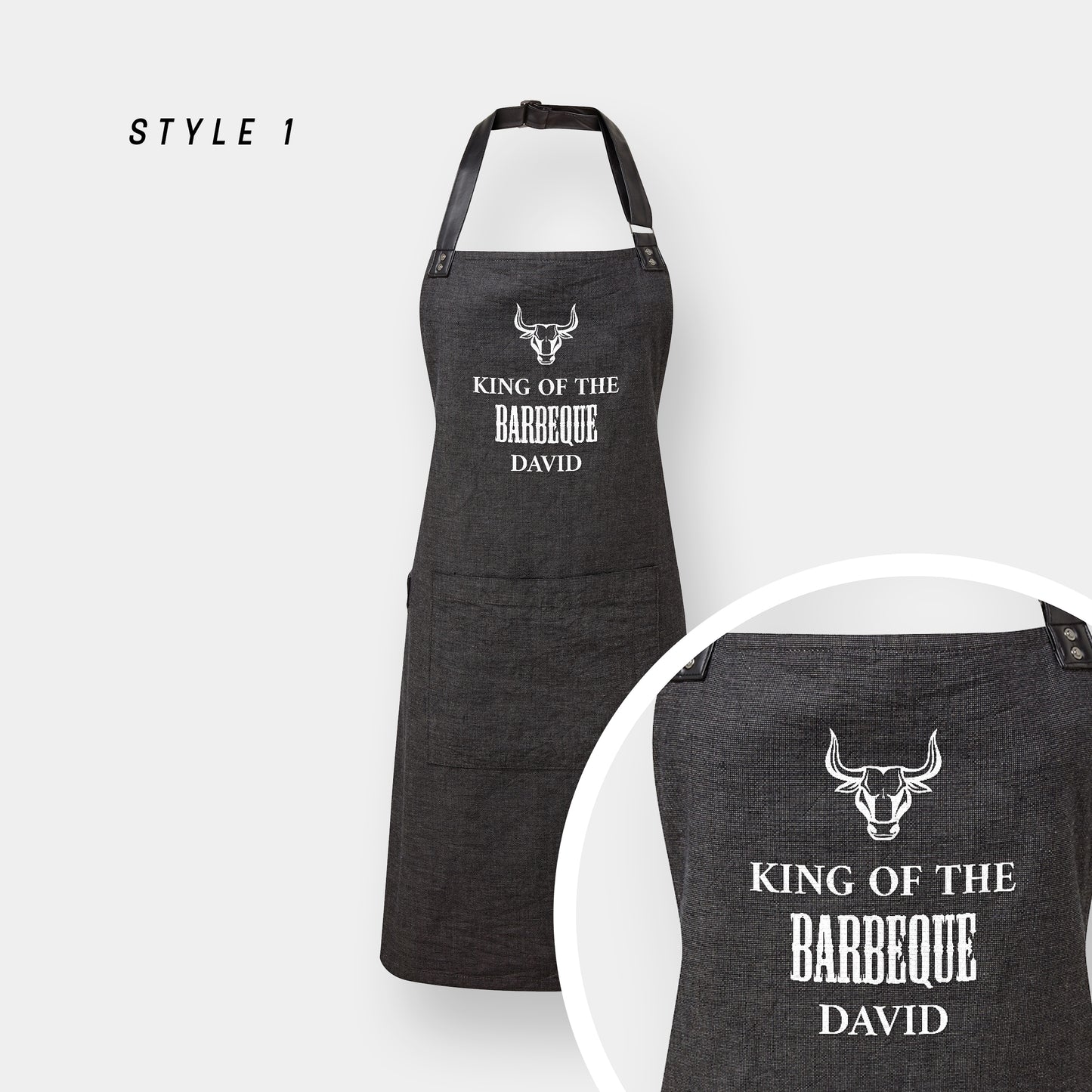 Personalised Unisex Apron – Custom Text Vintage Style Cooking Gift