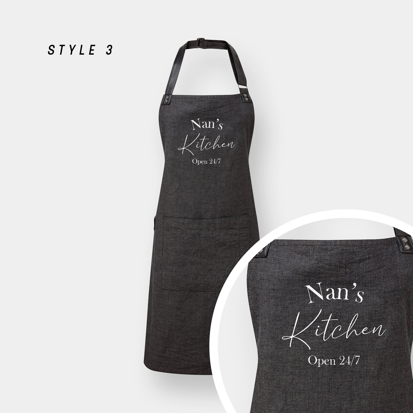 Personalised Unisex Apron – Custom Text Vintage Style Cooking Gift