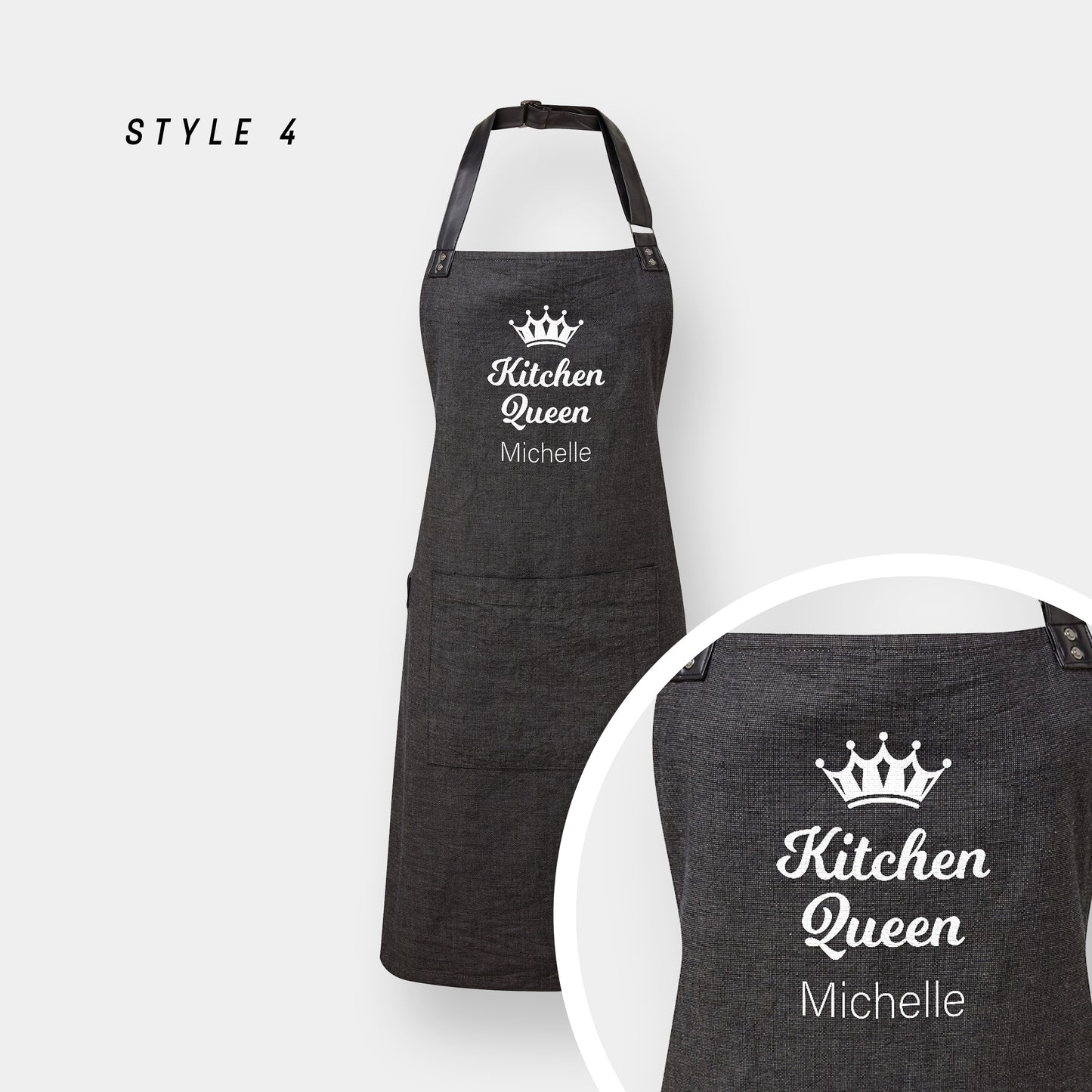 Personalised Unisex Apron – Custom Text Vintage Style Cooking Gift
