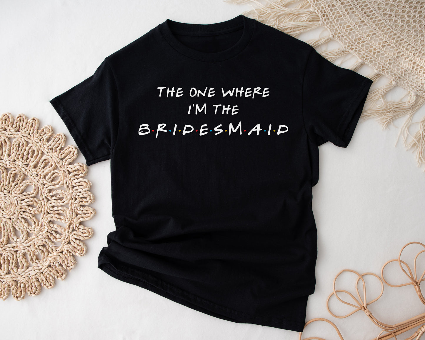 Personalised Friends Hen Party T-Shirts – "The One Where" Bride & Team Bride Tops (Style 2)