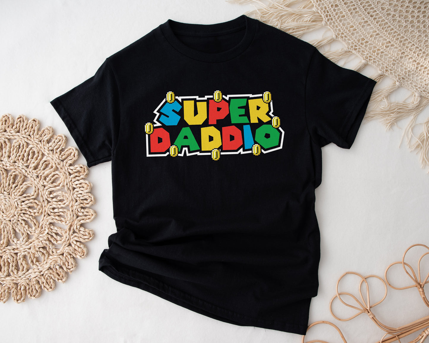 Super Daddio T-Shirt – Funny Retro Gamer Dad Shirt