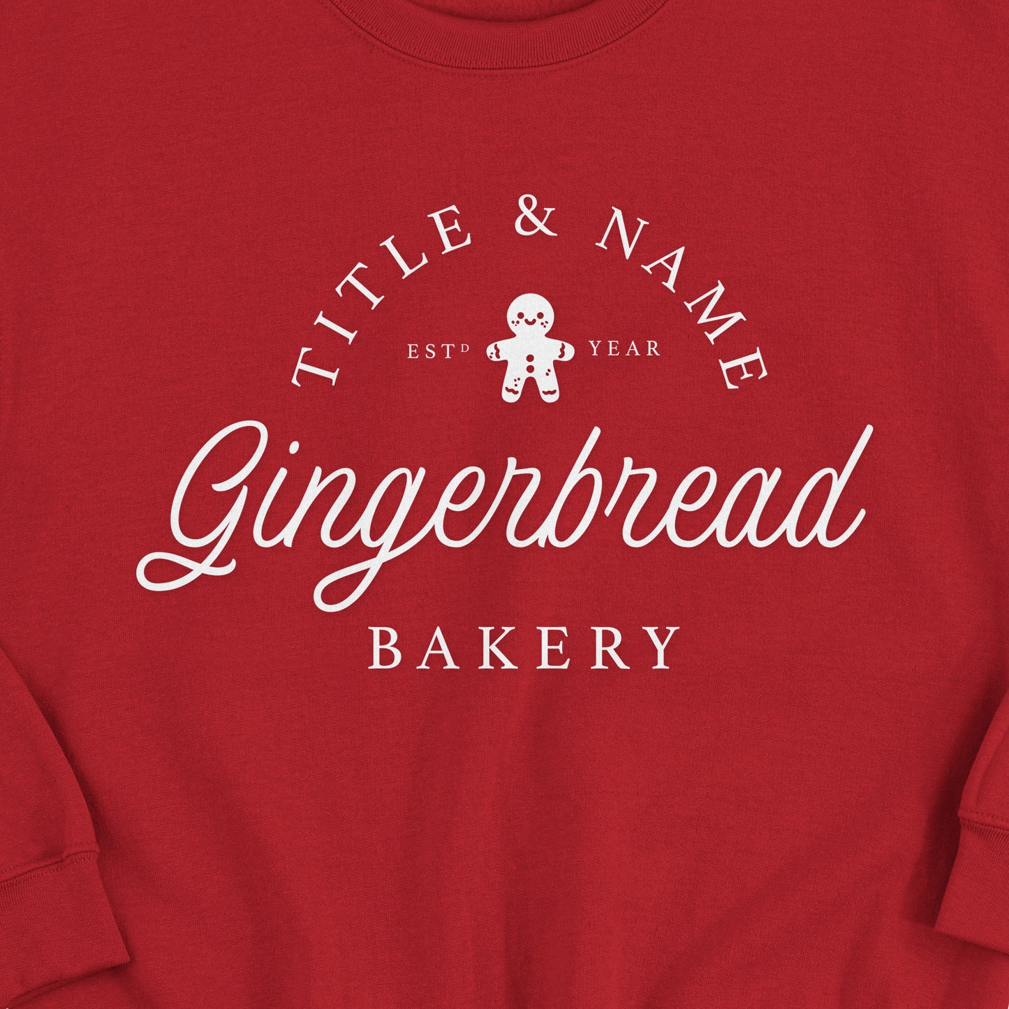 Personalised Family Christmas Jumper – Custom North Pole Gingerbread Bakery Sweater – Matching Festive Outfit