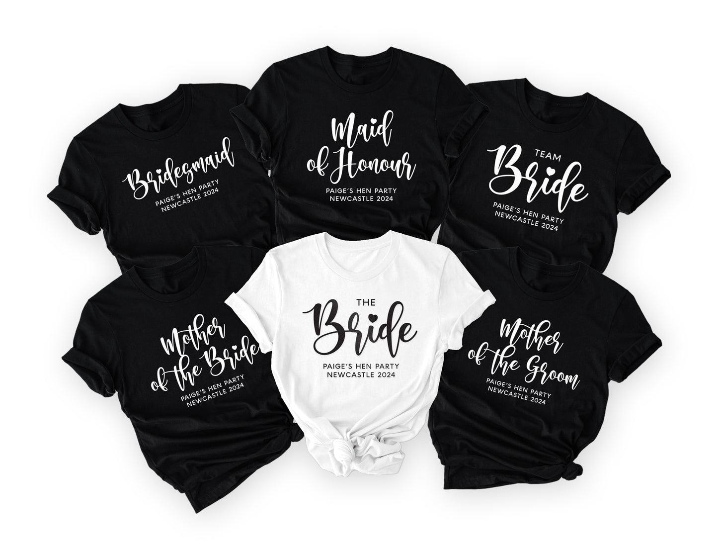 Personalised Hen Party T-Shirts – Team Bride & Bride Squad Custom Tops