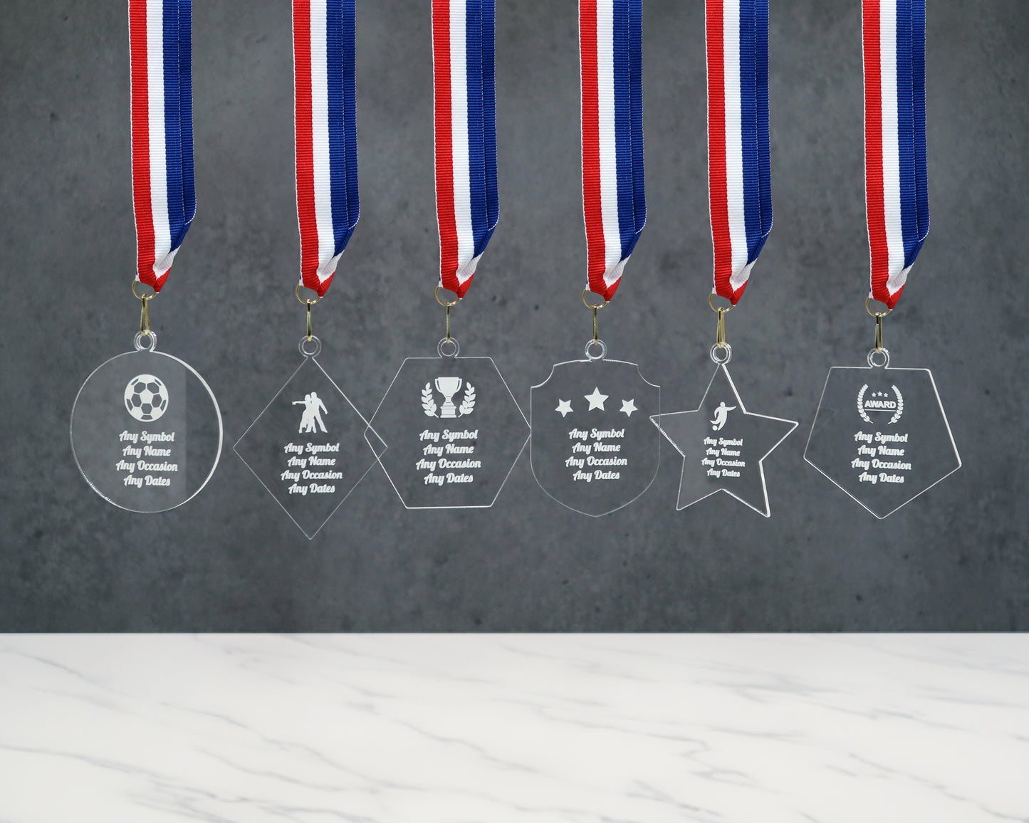 Personalised Acrylic Medal β Custom Sports Award, Runner-Up or Achievement Medal | Trophy Alternative for Ceremonies