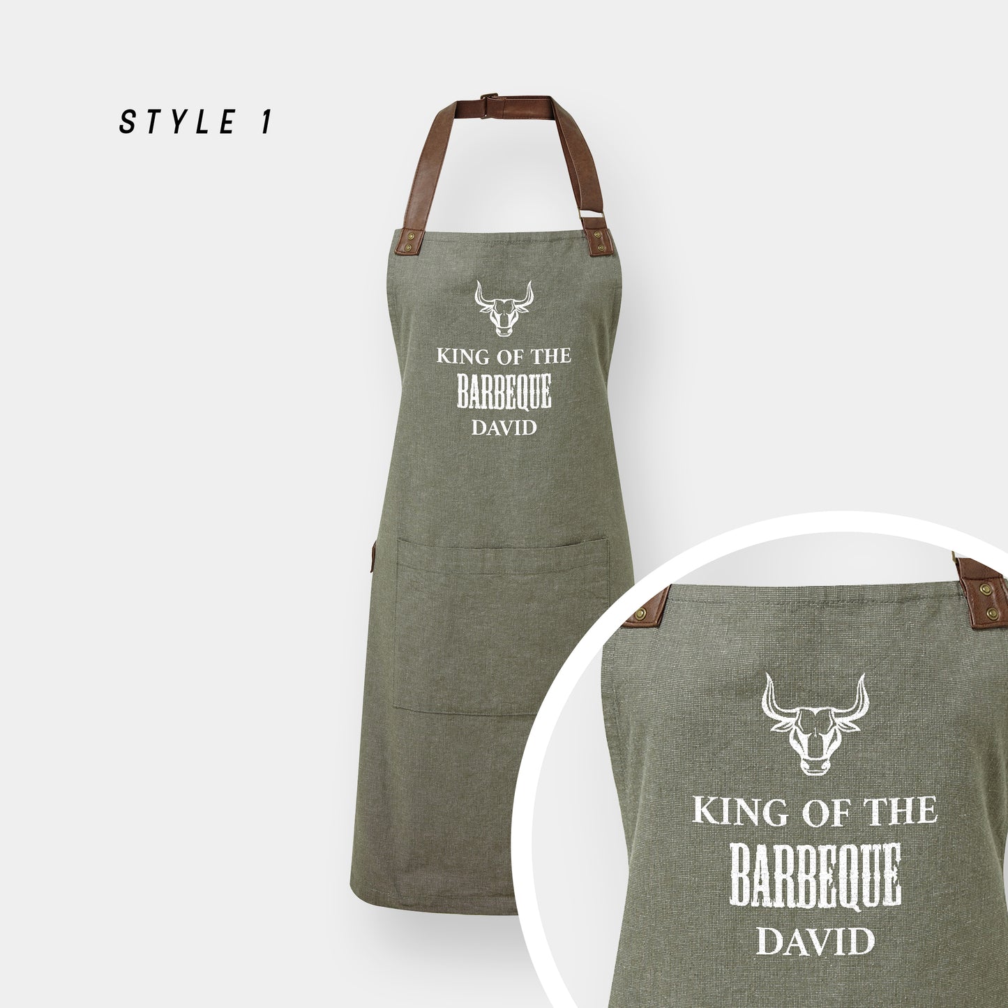 Personalised Unisex Apron – Custom Text Vintage Style Cooking Gift