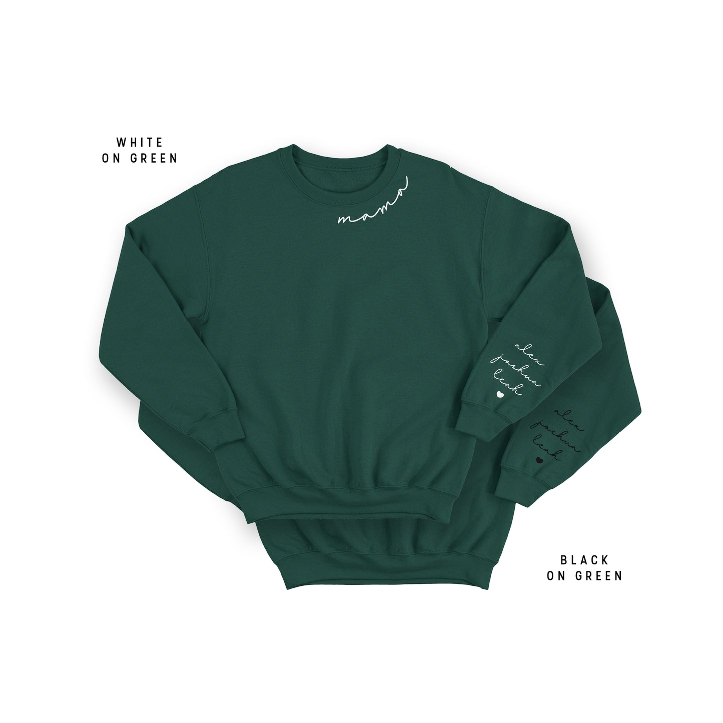 Mama Sweatshirt with Kids’ Names on Sleeve