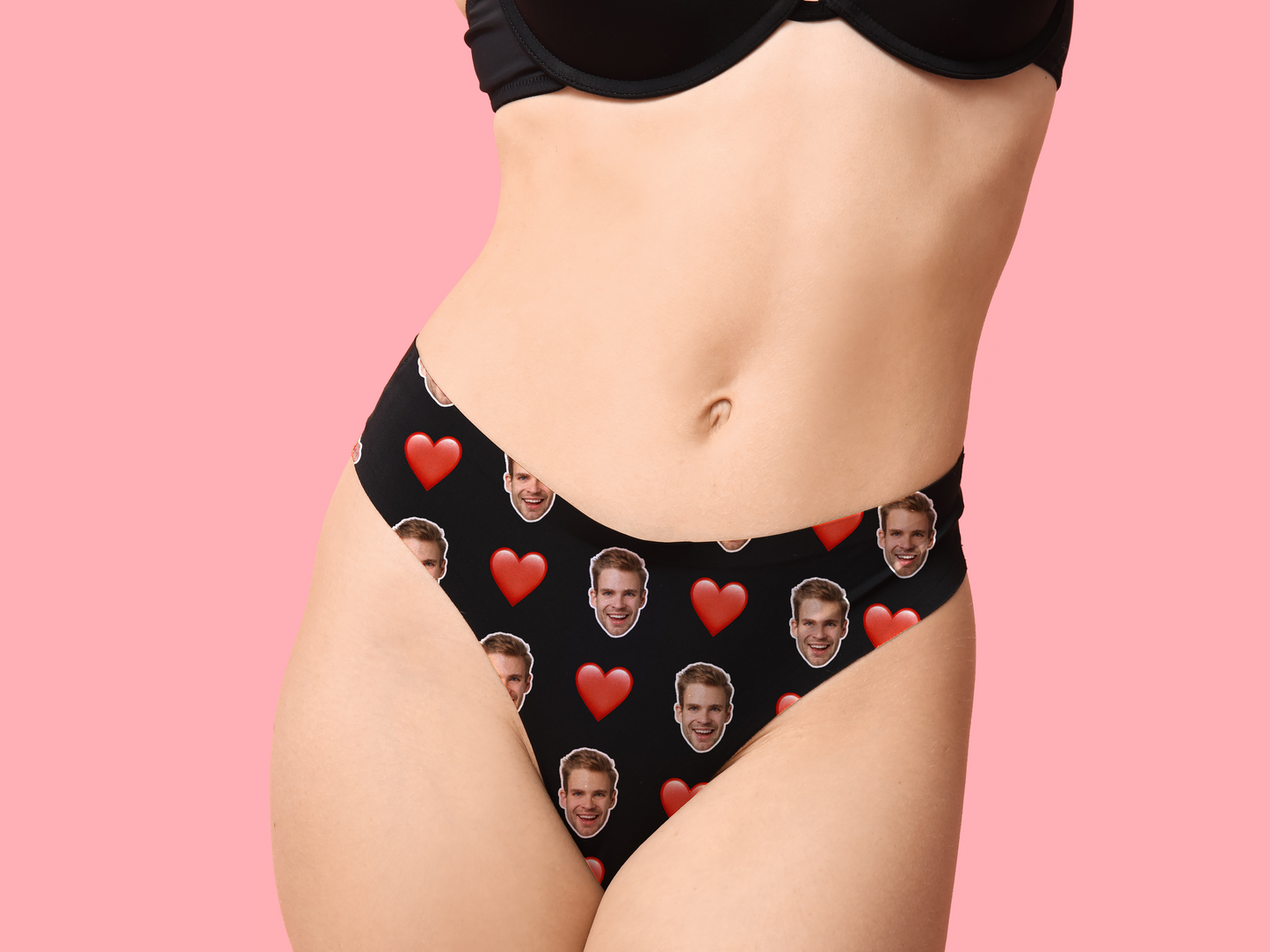Custom Photo Knickers for Her – Funny Valentine’s Day Gift – Personalised Face Thong, Briefs, or Shorts