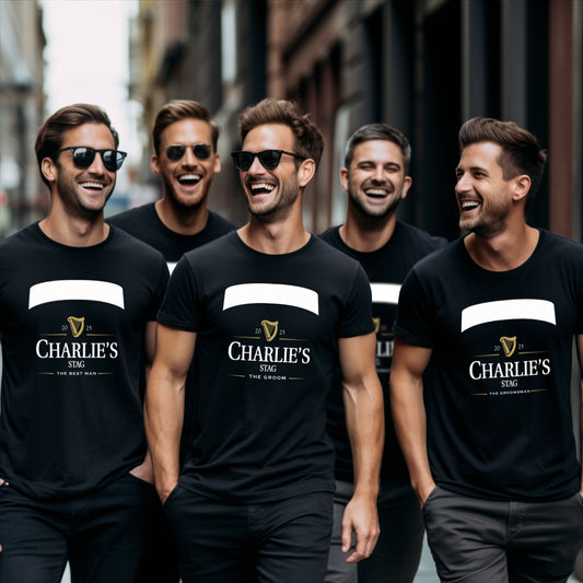 Personalised Stag Do T-Shirt  - stag weekend Party Beer theme