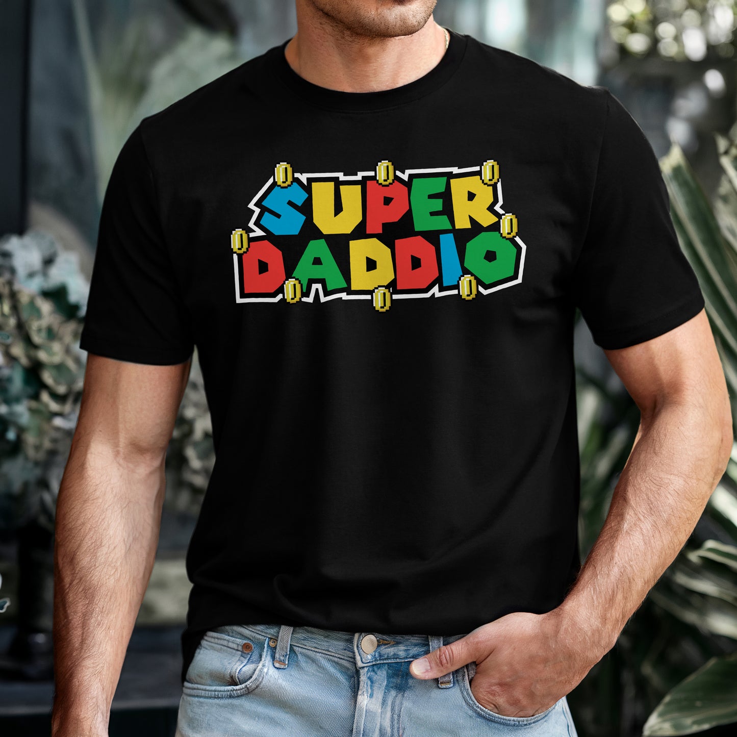 Super Daddio T-Shirt – Funny Retro Gamer Dad Shirt