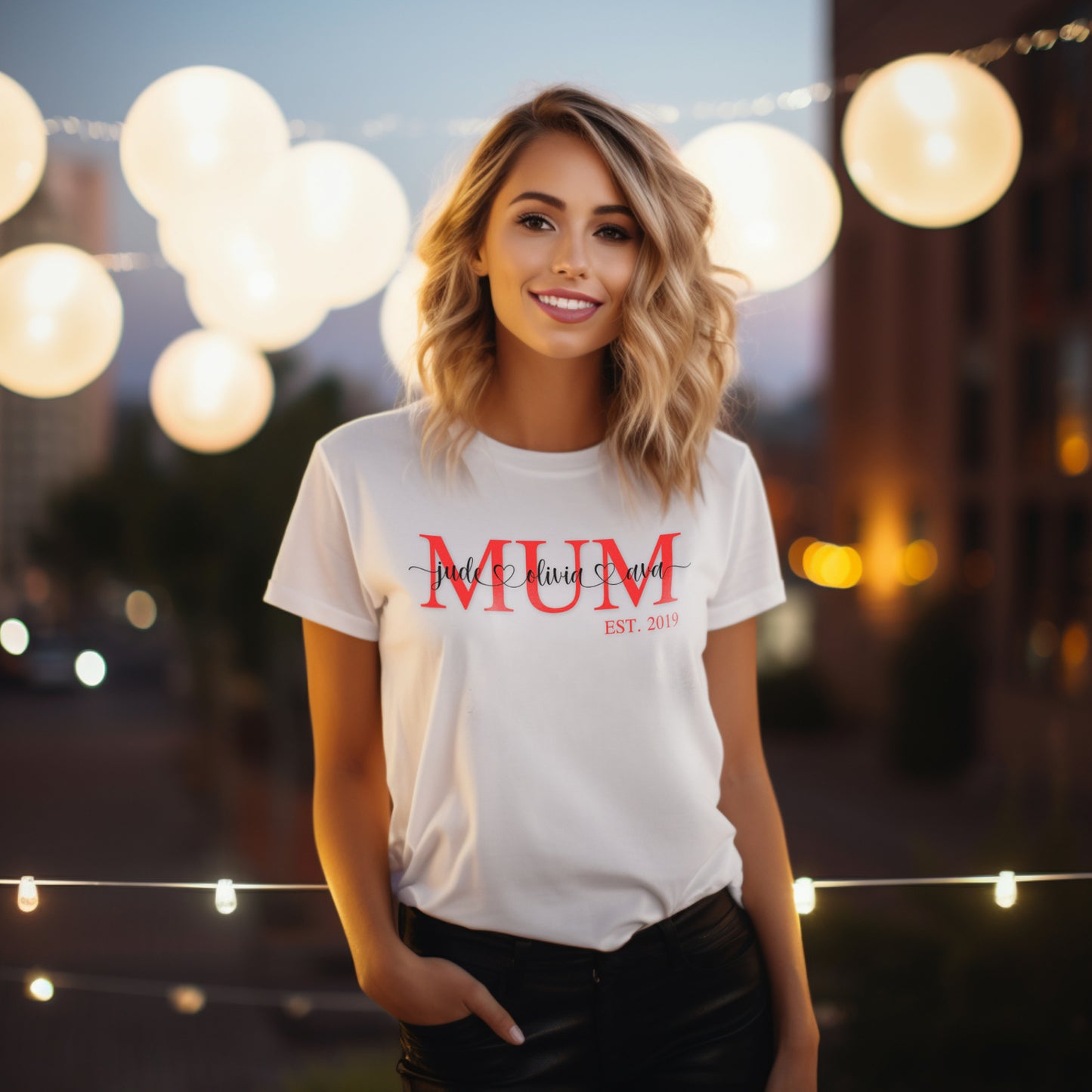 Personalised Mum or Mama Monogram T-Shirt