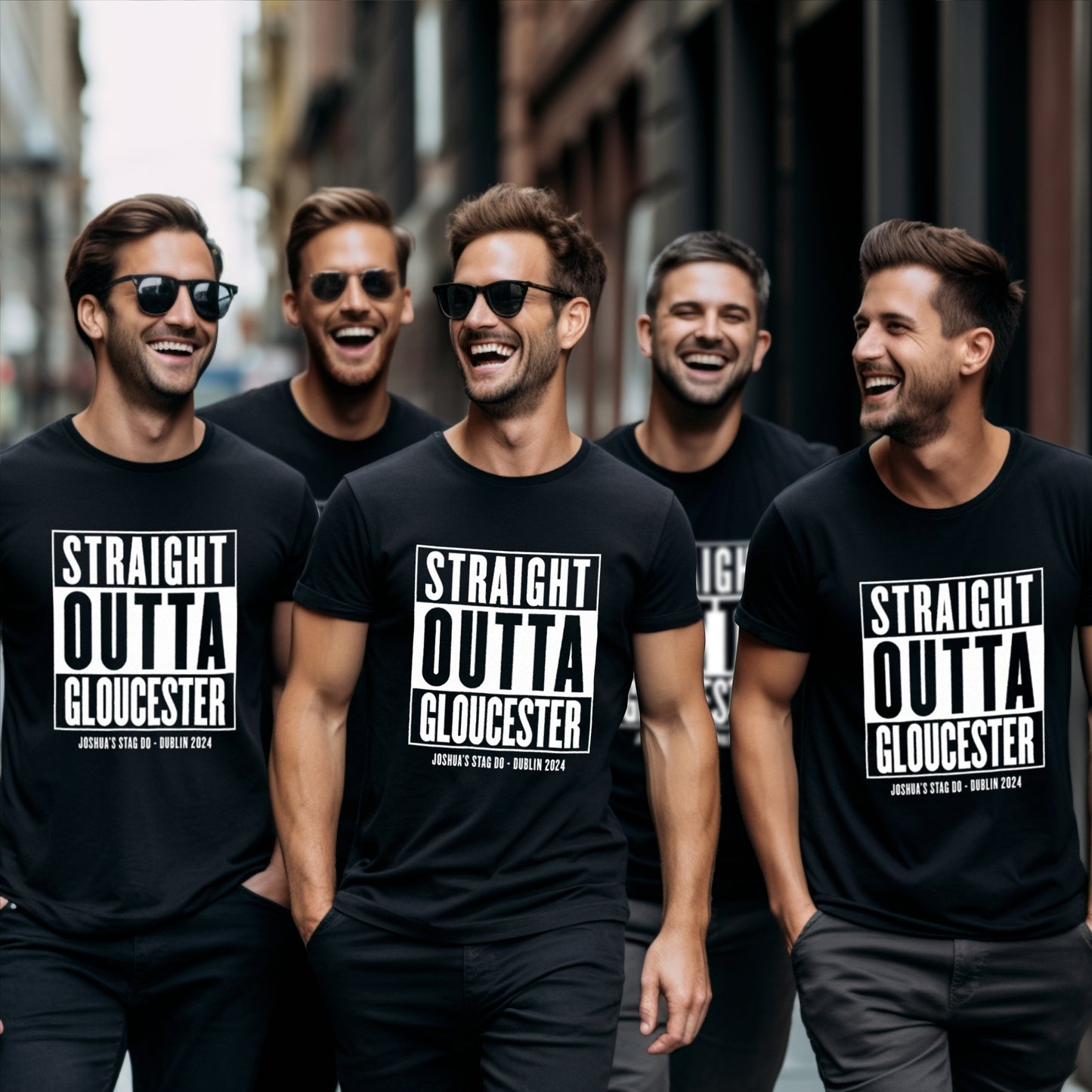 Custom “Straight Outta” Stag Party T-Shirt