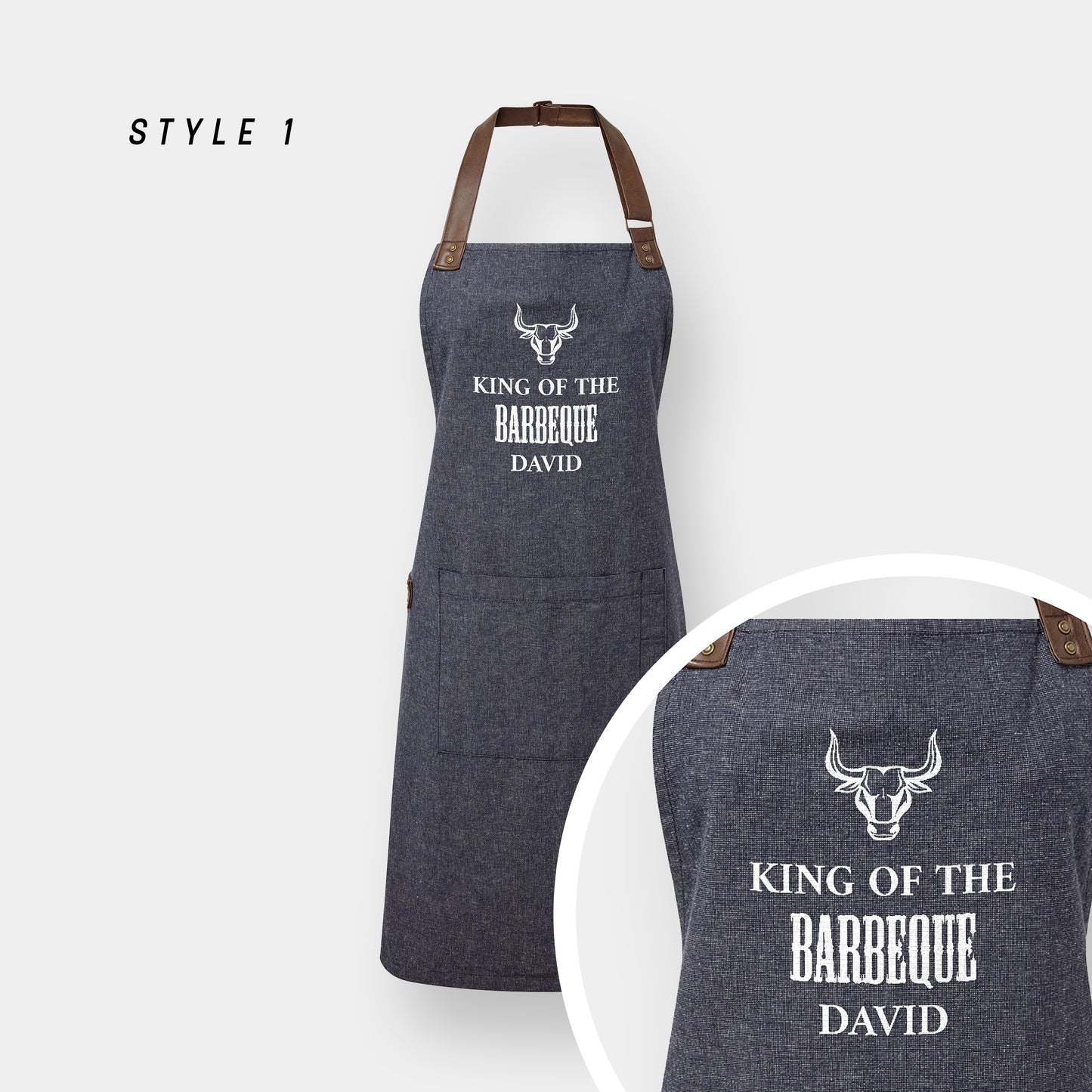 Personalised Unisex Apron – Custom Text Vintage Style Cooking Gift