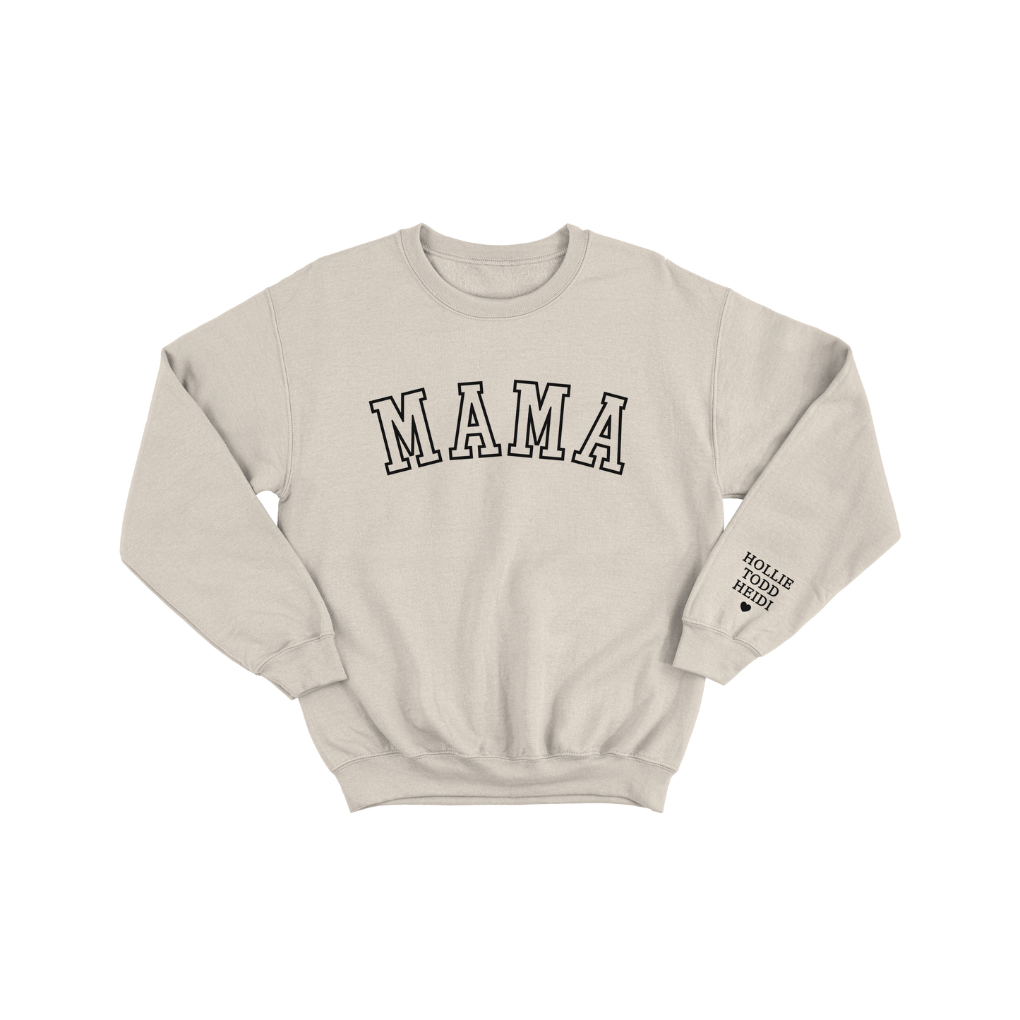 Old School Mama Jumper – Personalised Sleeve with Kids’ Names