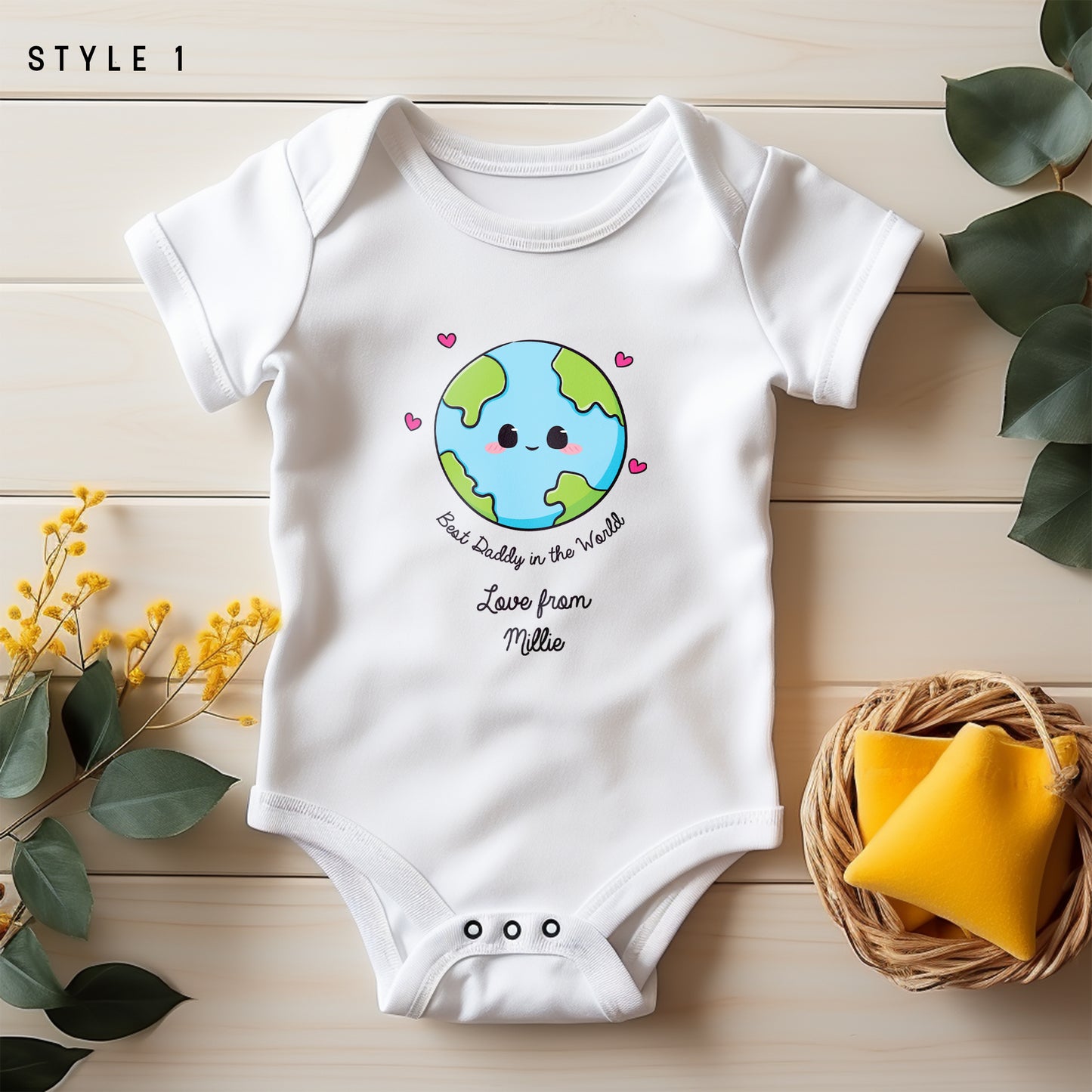 Personalised First Father’s Day Baby Vest – Custom Daddy & Me Babygrow | 1st Father’s Day Gift from Baby