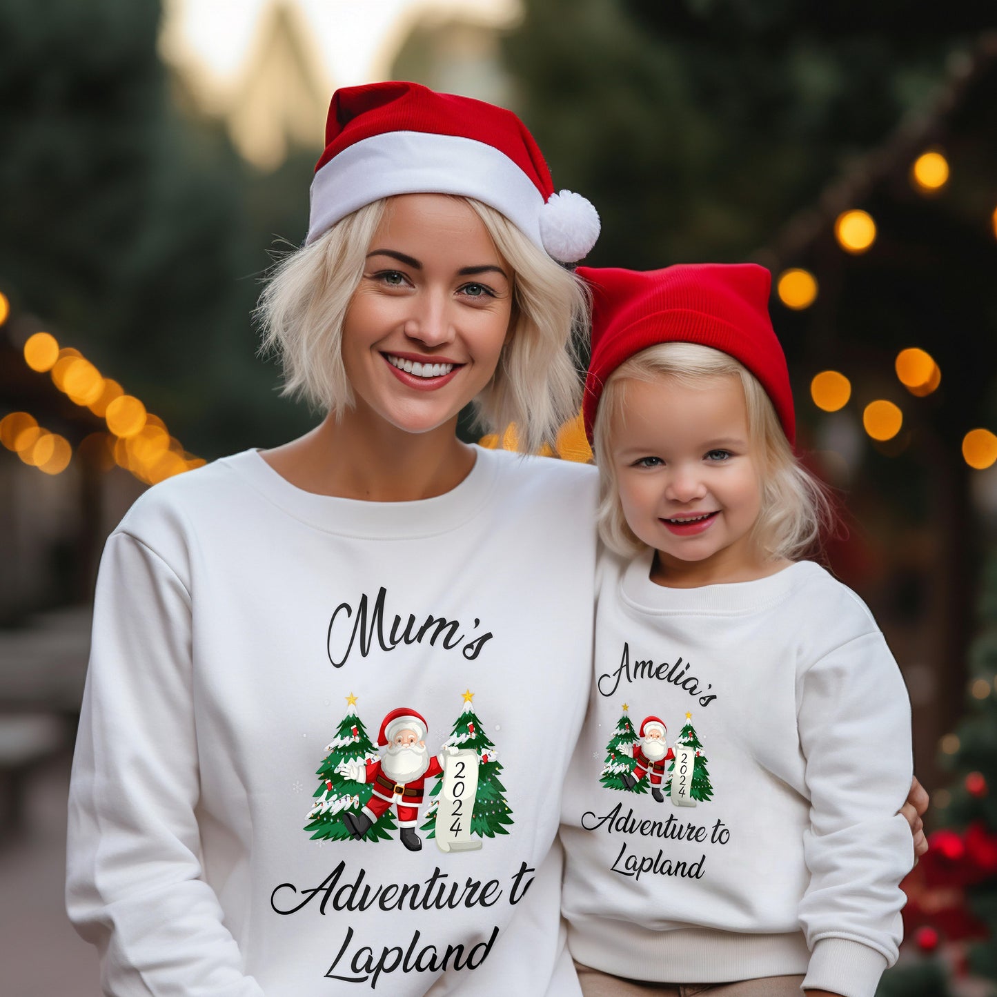Personalised Family Lapland Sweaters – Matching Santa Trip Jumpers for Kids & Adults