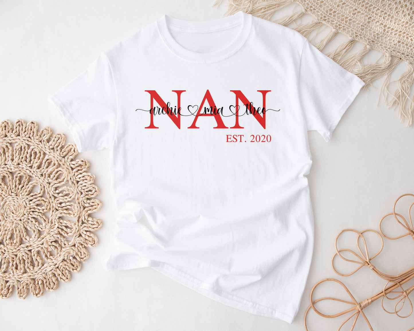 Personalised Mum or Mama Monogram T-Shirt