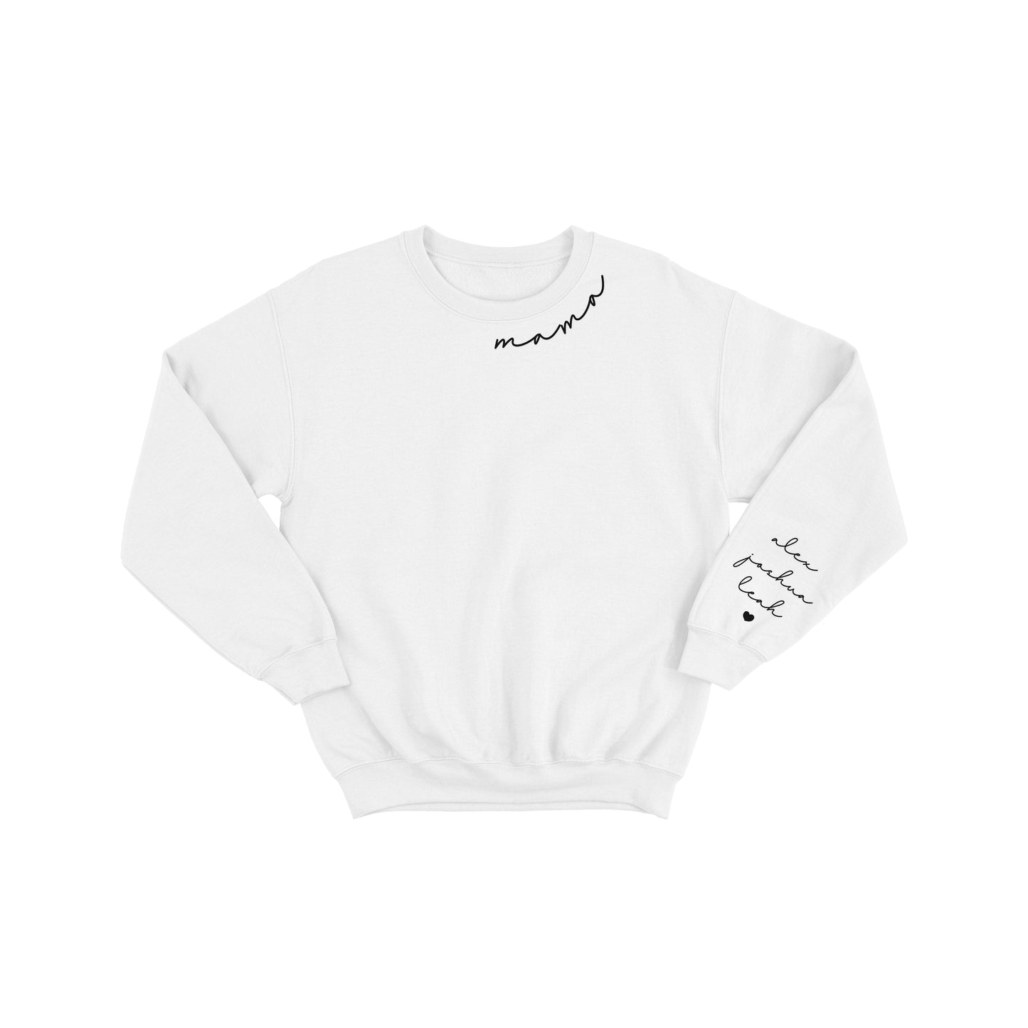 Mama Sweatshirt with Kids’ Names on Sleeve