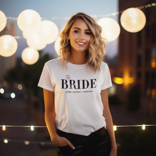 Personalised Hen Weekend T-shirts - Team Bride T-Shirts Tees