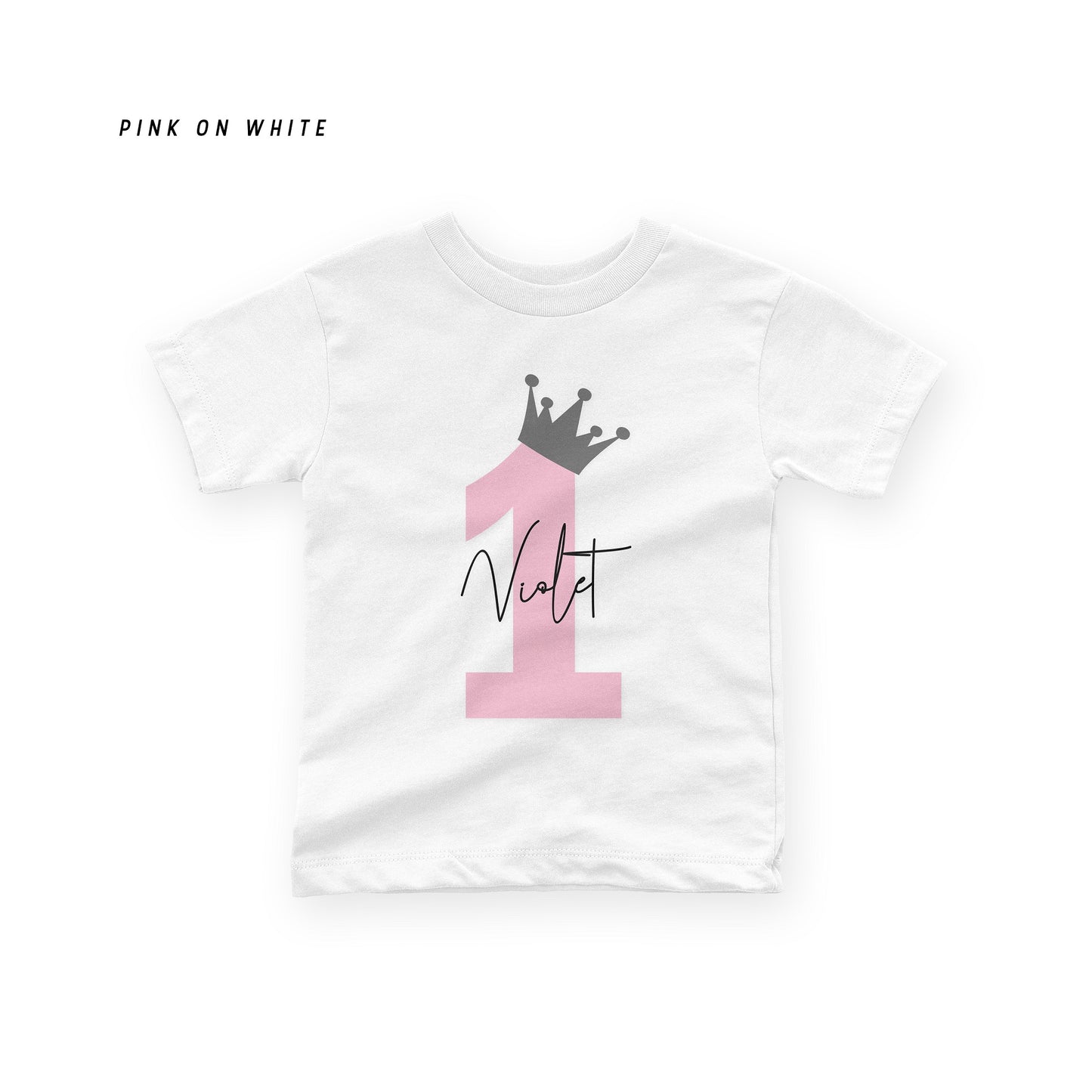 Personalised Birthday Name & Age Kids T-Shirt – Custom Tee for Baby, Toddler & Child