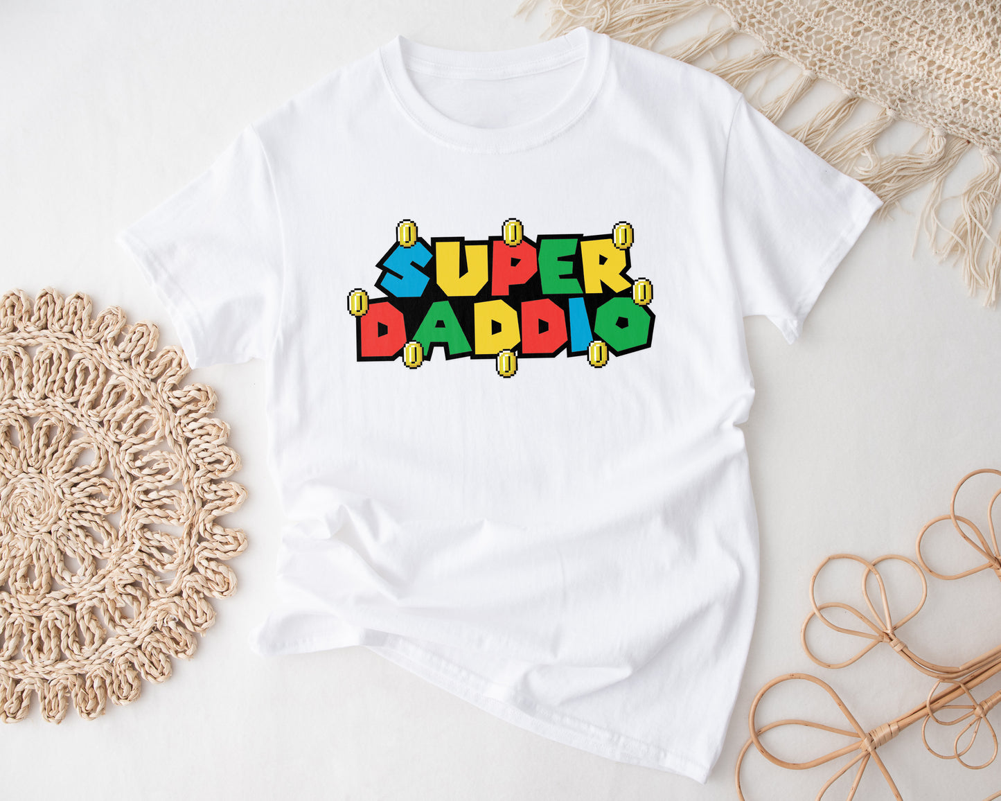 Super Daddio T-Shirt – Funny Retro Gamer Dad Shirt