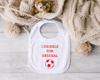 Personalised Baby Bib – Football Theme with Custom Text