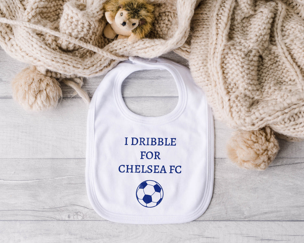 Personalised Baby Bib – Football Theme with Custom Text