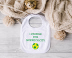Personalised Baby Bib – Football Theme with Custom Text