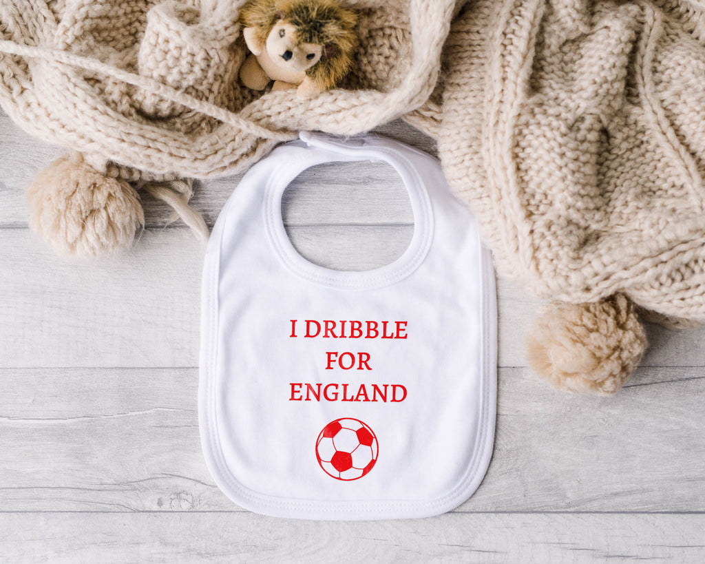 Personalised Baby Bib – Football Theme with Custom Text
