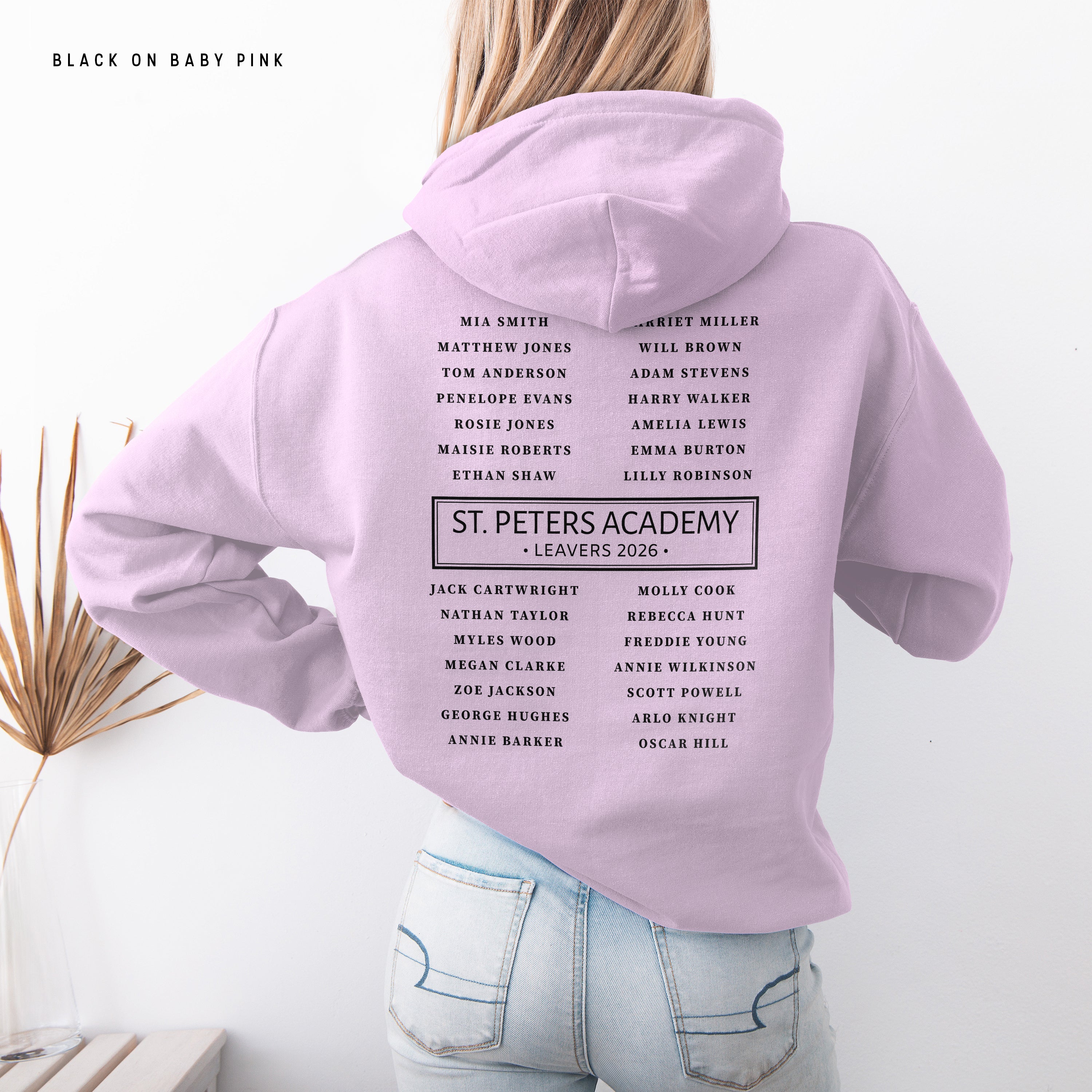 School Leavers Hoodie - Featuring school Name, Leavers 2026 Style D