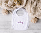 Personalised Baby Sleepsuit, Vest or Bib – Custom Printed Name Gift