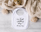 Our First Mother’s Day Matching Set – Personalised Mum T-Shirt & Baby Vest, Sleepsuit or Bib – Custom Gift for Mummy & Baby