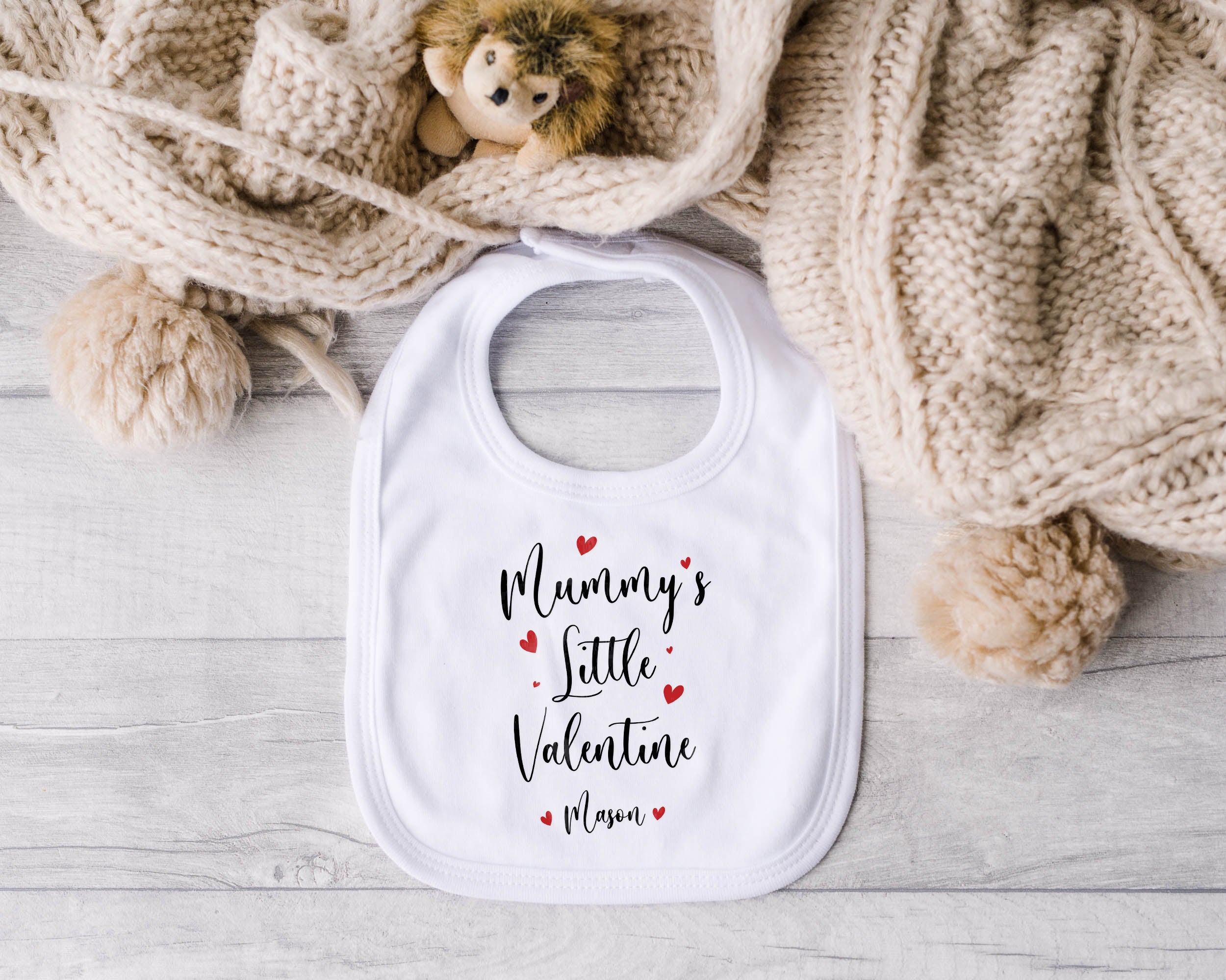 Little Valentine Baby Outfit – Personalised Cotton Babygrow, Vest or Bib