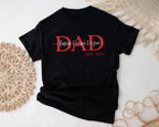 Personalised “DAD Est.” Monogram T-Shirt with Kids’ Names