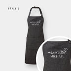 Personalised Unisex Apron – Custom Text Vintage Style Cooking Gift