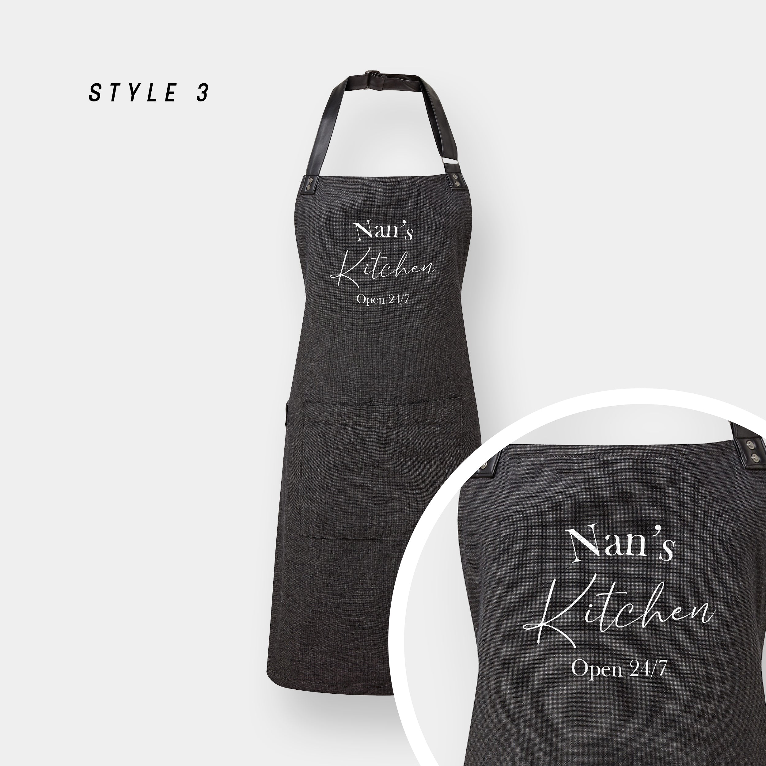 Personalised Unisex Apron – Custom Text Vintage Style Cooking Gift