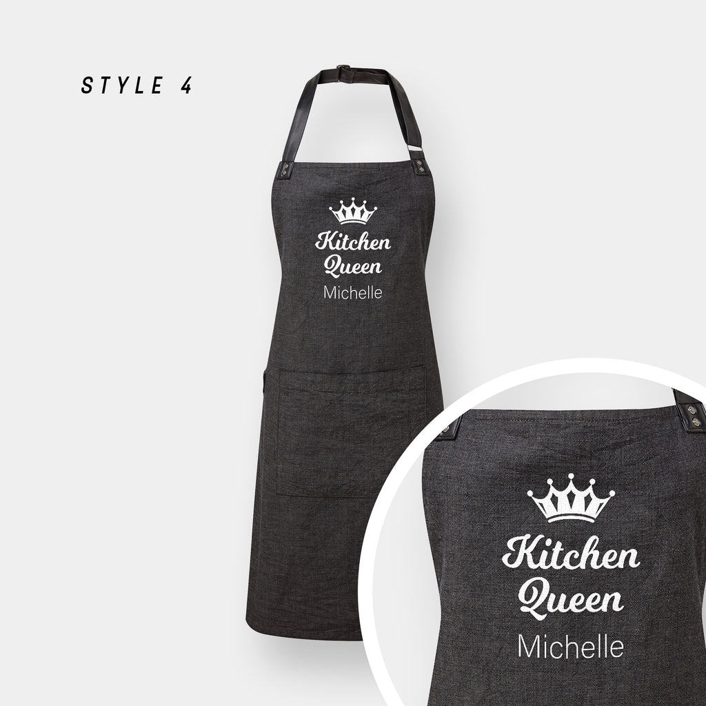 Personalised Unisex Apron – Custom Text Vintage Style Cooking Gift