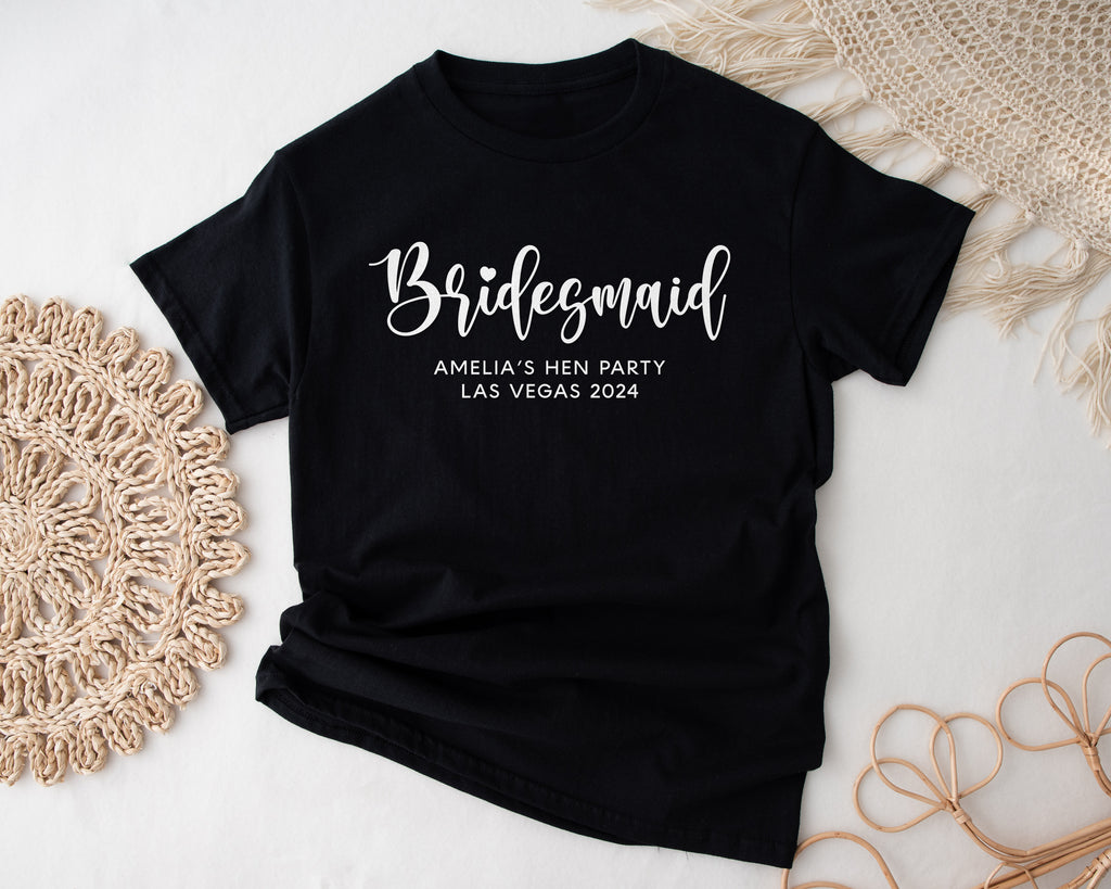 Personalised Hen Party T-Shirts – Team Bride & Bride Squad Custom Tops