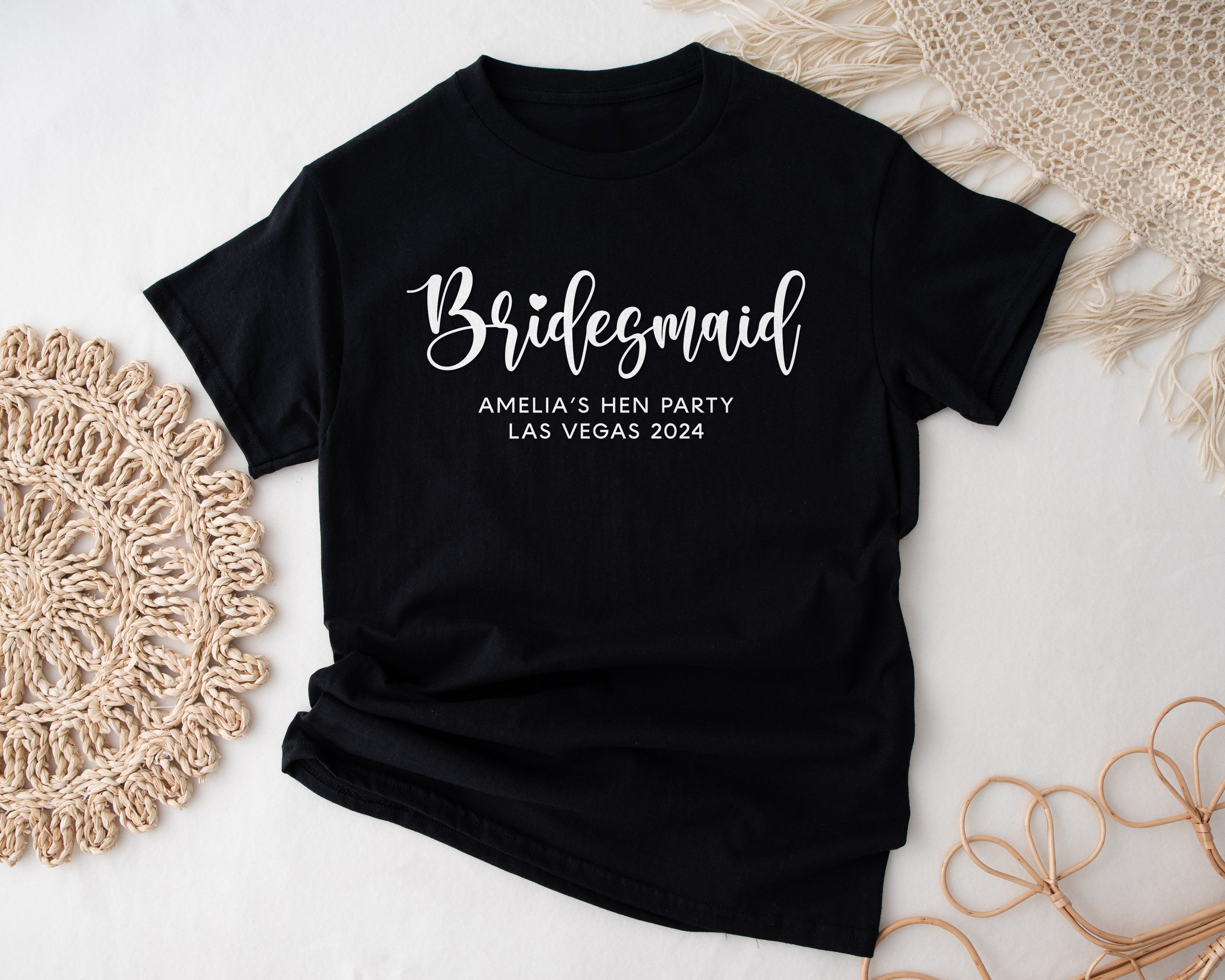 Customised Bridal Party T-Shirts –Matching Bride Squad Tee