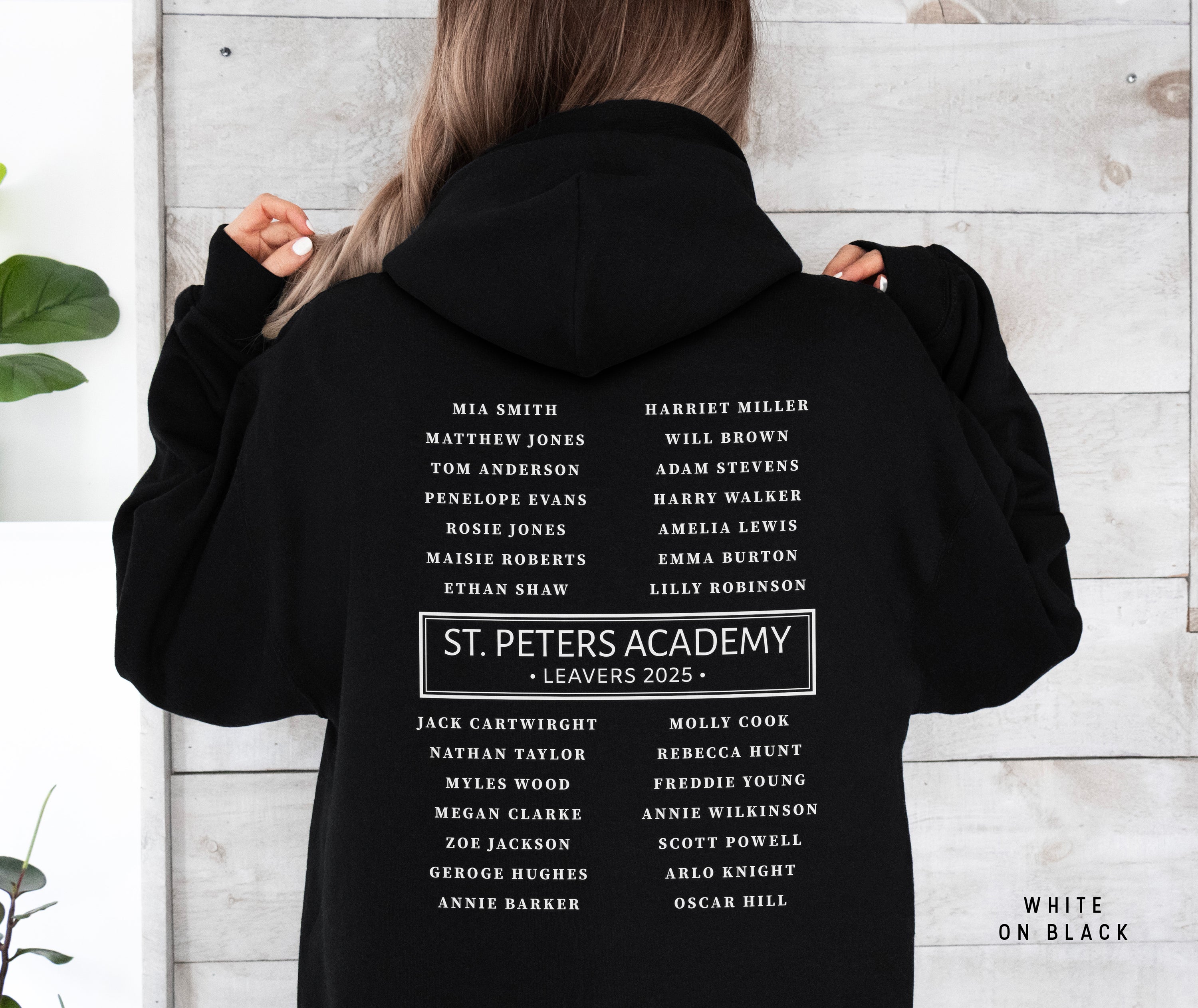 School Leavers Hoodie - Featuring school Name, Leavers 2025 Style D