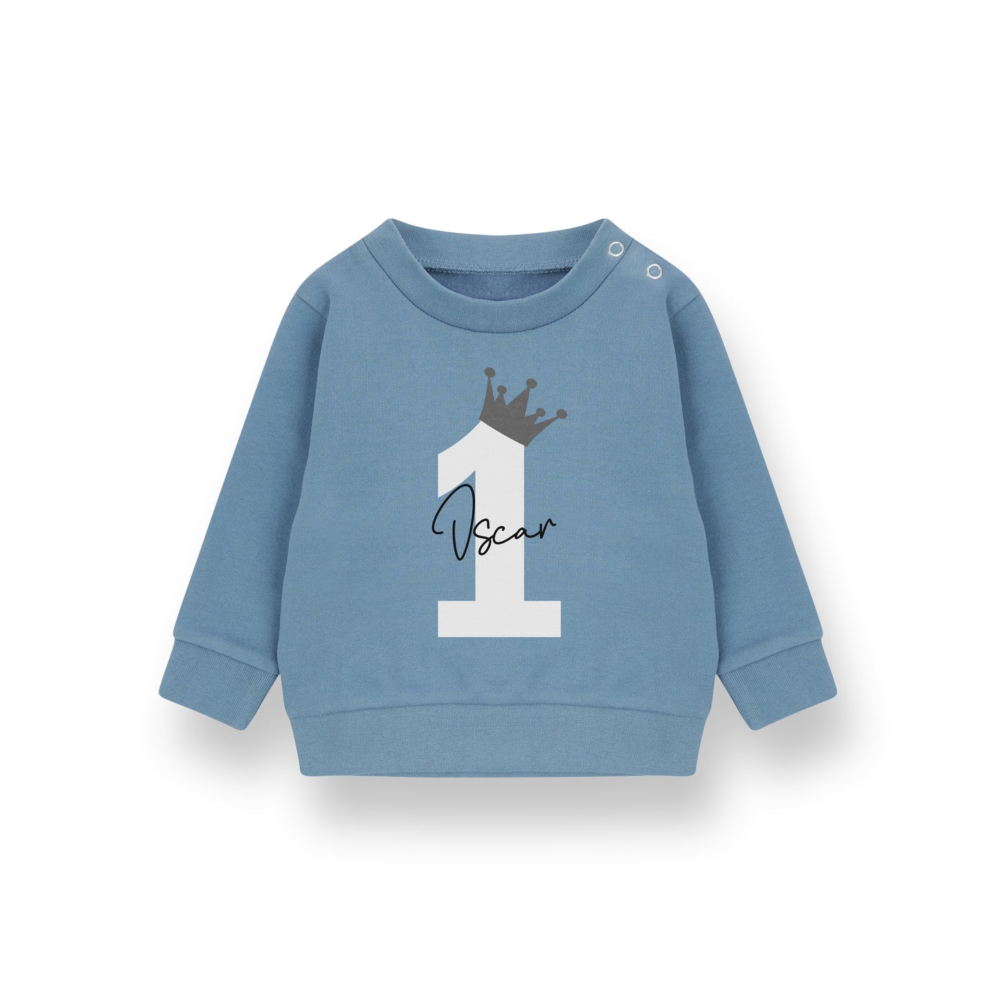 Personalised Birthday Name & Age Kids Sweatshirt – Custom Jumper for Baby, Toddler & Child