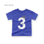 Personalised Birthday Name & Age Kids T-Shirt – Custom Tee for Baby, Toddler & Child