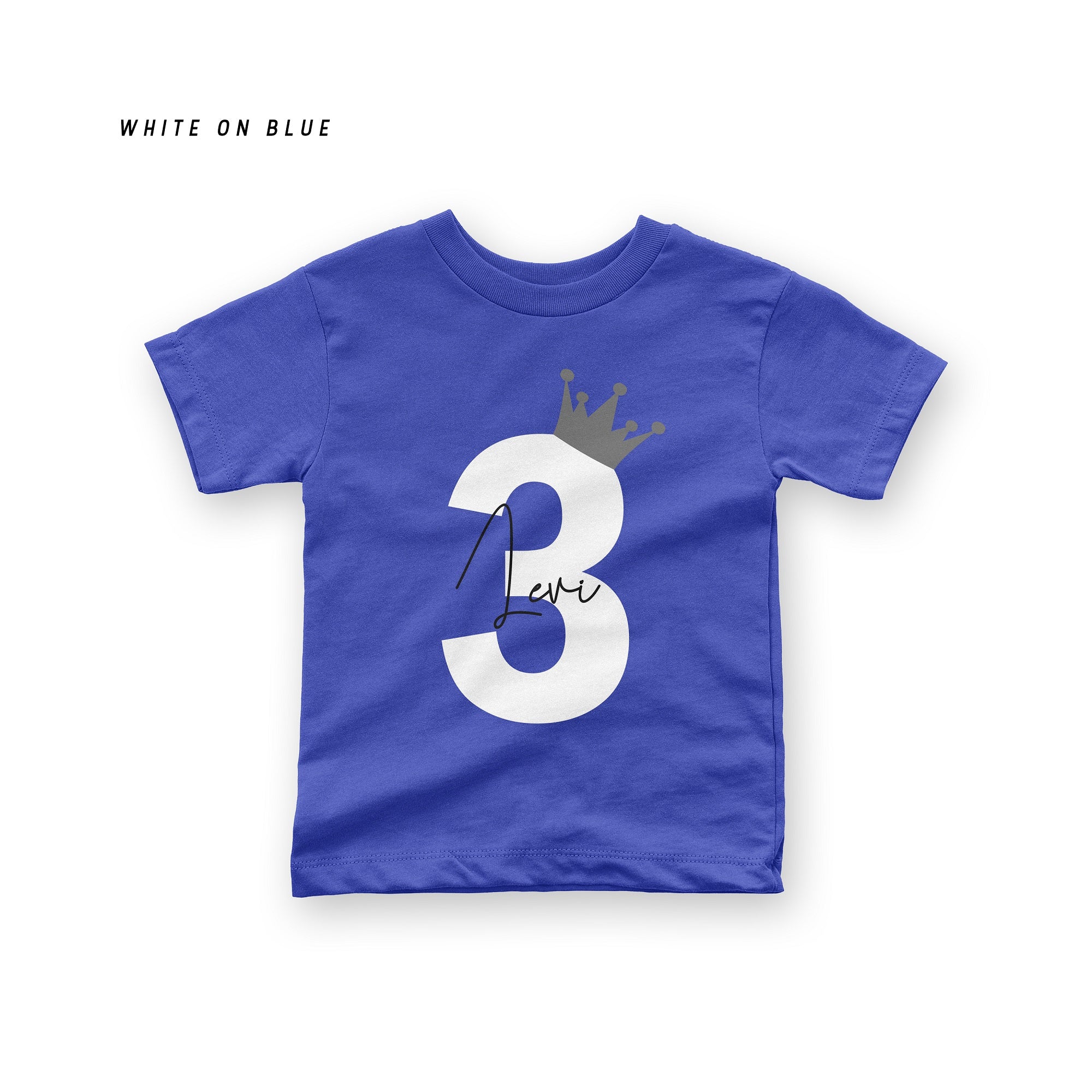 Personalised Birthday Name & Age Kids T-Shirt – Custom Tee for Baby, Toddler & Child