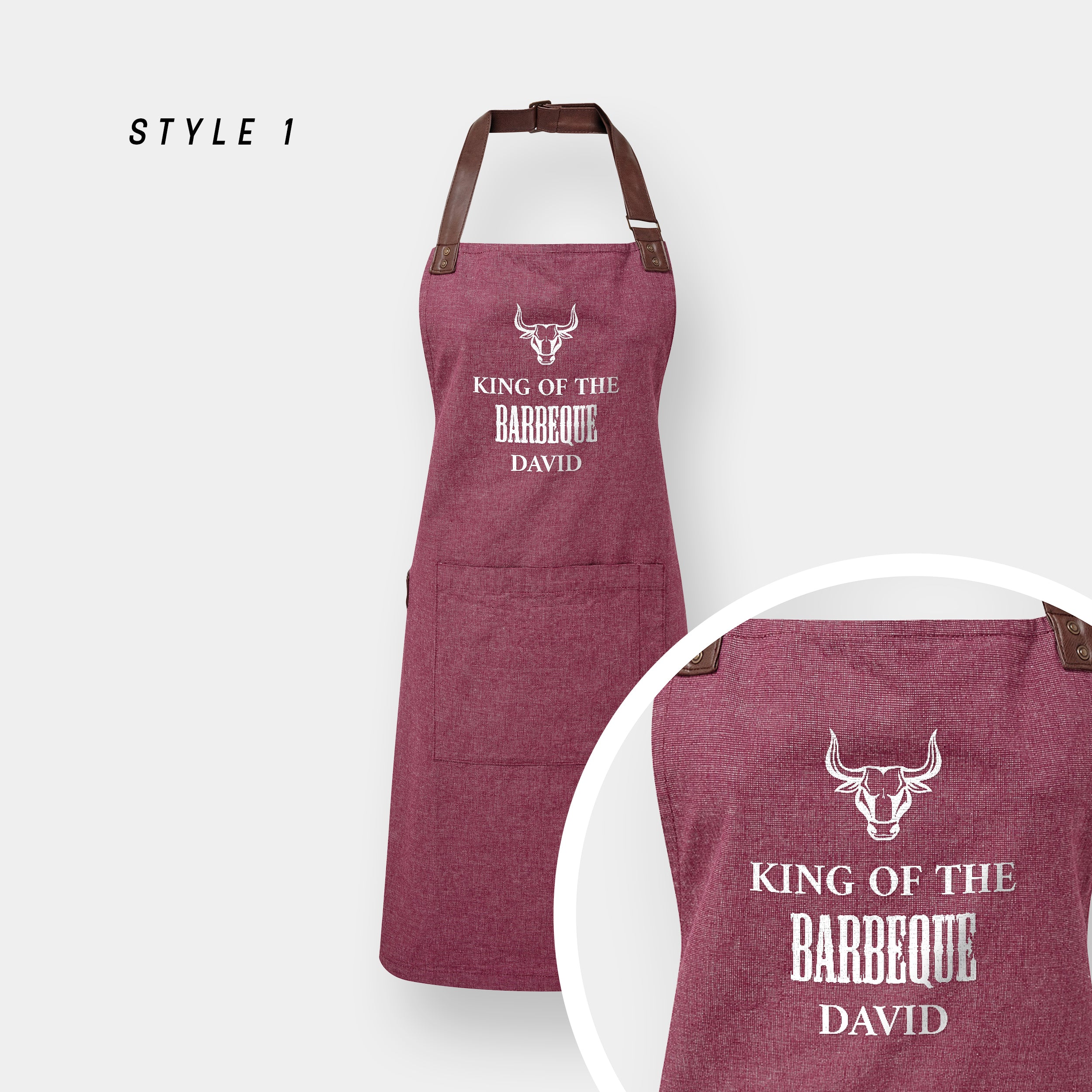 Personalised Unisex Apron – Custom Text Vintage Style Cooking Gift