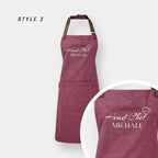 Personalised Unisex Apron – Custom Text Vintage Style Cooking Gift