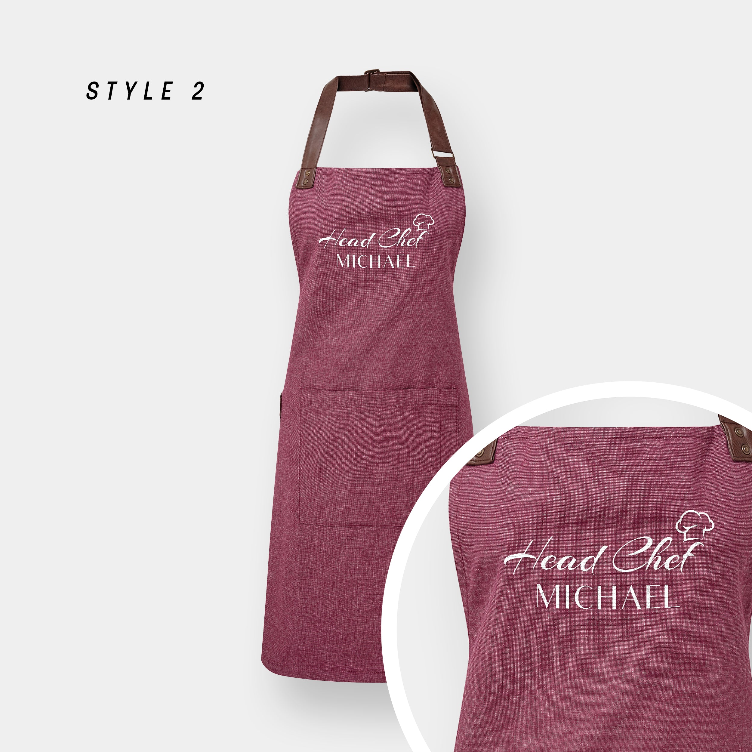 Personalised Unisex Apron – Custom Text Vintage Style Cooking Gift