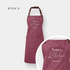 Personalised Unisex Apron – Custom Text Vintage Style Cooking Gift