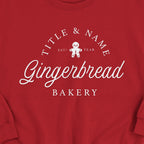 Personalised Family Christmas Jumper – Custom North Pole Gingerbread Bakery Sweater – Matching Festive Outfit