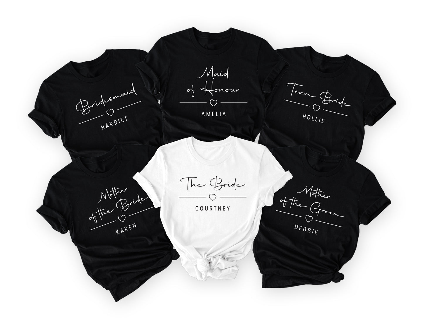 Personalised Hen Party T-Shirts – Bride & Team Bride Shirts, Bachelorette Party Tops, Wedding Party Gifts