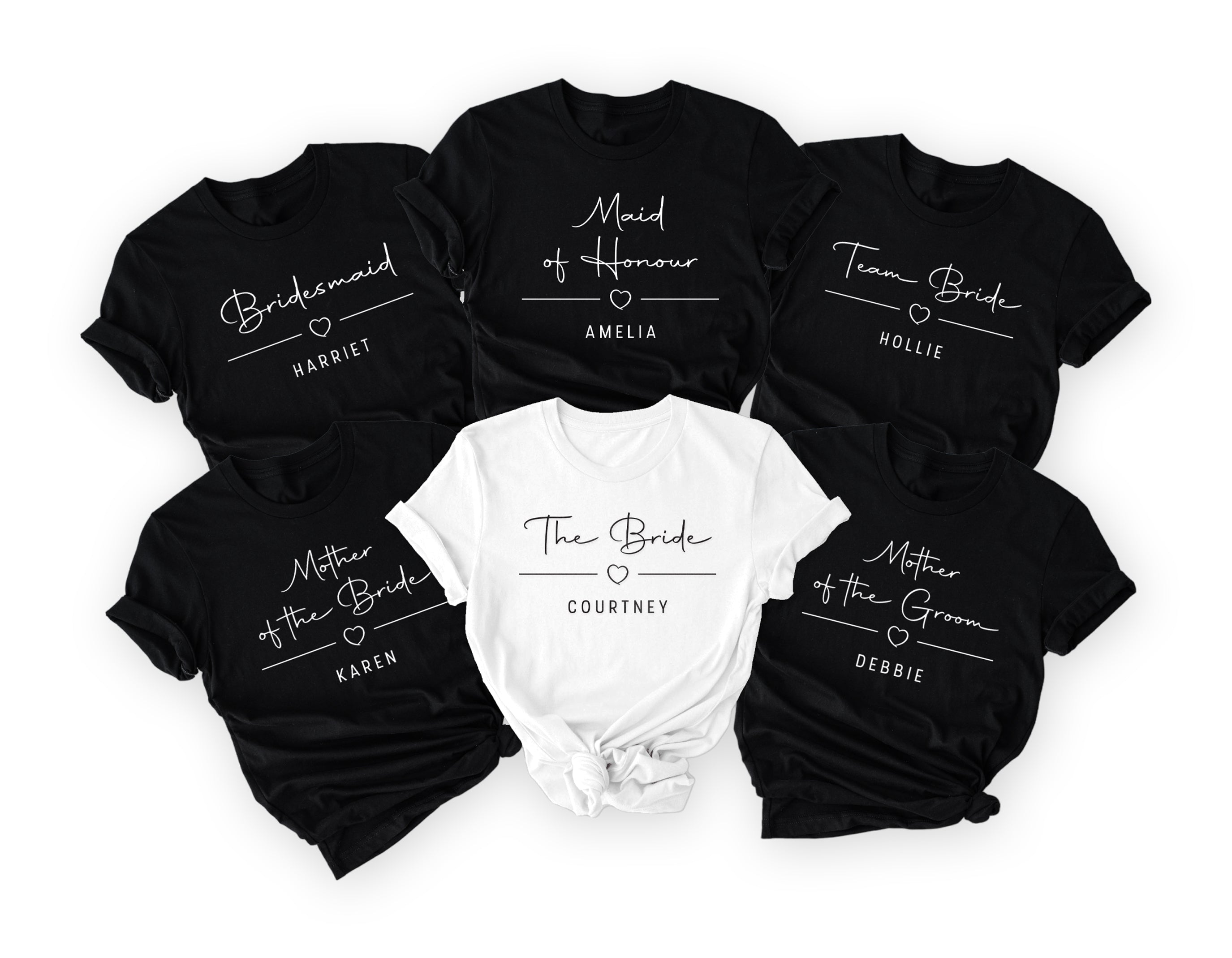Personalised Hen Party T-Shirts – Bride & Team Bride Shirts, Bachelorette Party Tops, Wedding Party Gifts